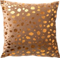 TINO - Kussenhoes Velvet 45x45 Cm Tobacco Brown - Bruin - Exclusief Binnenkussen