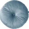 Dutch Decor - OLLY - Sierkussen Rond Velvet 40 Cm - Provincial Blue - Lichtblauw