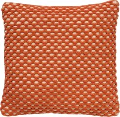 DENLEY - Kussenhoes Van Katoen Potters Clay 45x45 Cm - Oranje - Exclusief Binnenkussen