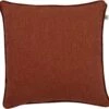 VISKER - Sierkussen 45x45 Cm - Terra - Terracotta - Bruin - Basic En Effen Dessin - Met Luxe Bies - Inclusief Binnenvulling