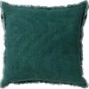 BURTO - Kussenhoes Van Gewassen Katoen Sagebrush Green 60x60 Cm - Groen - Exclusief Binnenkussen