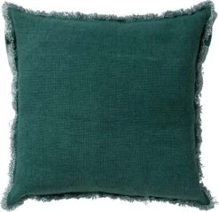 BURTO - Kussenhoes Van Gewassen Katoen Sagebrush Green 60x60 Cm - Groen - Exclusief Binnenkussen