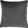 FINN - Sierkussen Velvet 45x45 Cm - Charcoal Gray - Antraciet - Inclusief Binnenvulling