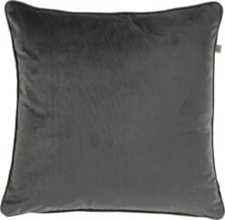 FINN - Sierkussen Velvet 45x45 Cm - Charcoal Gray - Antraciet - Inclusief Binnenvulling