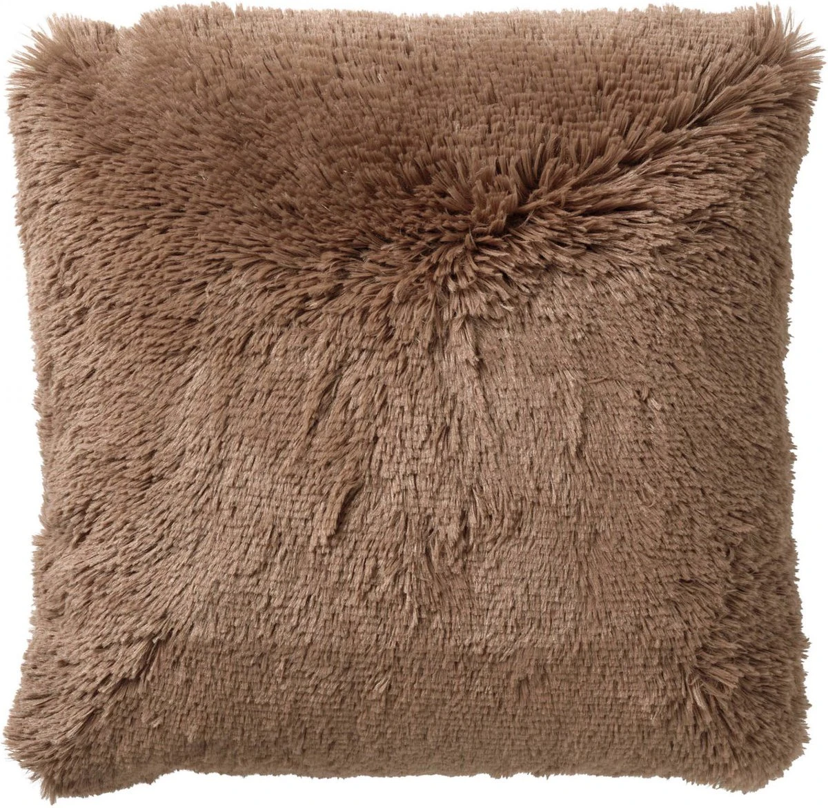 Set Van 2- Dutch Decor FLUFFY - Kussenhoezen Unikleur Tobacco Brown 45x45 Cm - Bruin 2 Set Van 2- Dutch Decor FLUFFY - Kussenhoezen Unikleur Tobacco Brown 45x45 Cm - Bruin - Afbeelding 2