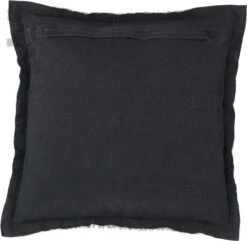 BURTO - Sierkussen Van Gewassen Katoen Raven 45x45 Cm - Zwart - Inclusief Binnenvulling -Dutch Decor 1200x1173 15