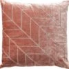 ELISA - Sierkussen Velvet - 45x45 Cm - Muted Clay - Roze - Inclusief Binnenvulling