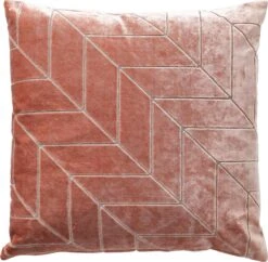 ELISA - Sierkussen Velvet - 45x45 Cm - Muted Clay - Roze - Inclusief Binnenvulling