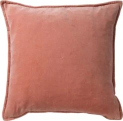 Set Van 2 Kussenhoezen - Dutch Decor CAITH - 50x50 Cm - Velvet - Muted Clay - Roze - Unikleur