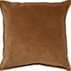 CAITH - Kussenhoes Velvet 100% Katoen 50x50 Cm - Tobacco Brown - Bruin - Exclusief Binnenkussen