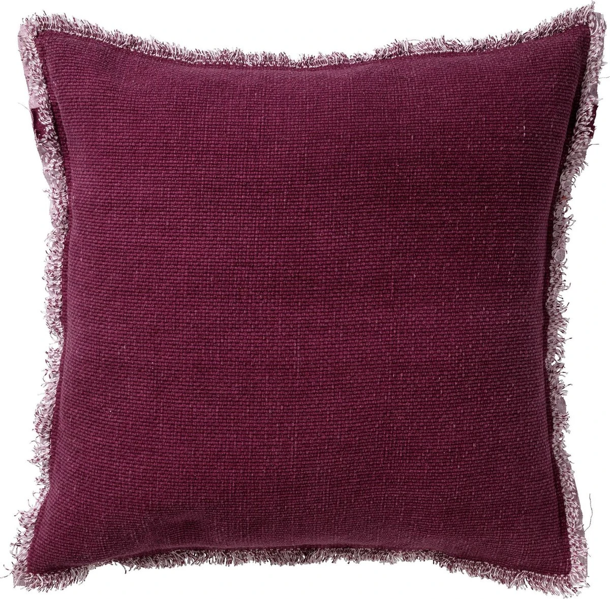 BURTO - Sierkussen Van Gewassen Katoen Red Plum 45x45 Cm - Roze - Inclusief Binnenvulling 1 BURTO - Sierkussen Van Gewassen Katoen Red Plum 45x45 Cm - Roze - Inclusief Binnenvulling