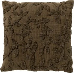 HOJA - Sierkussen 45x45 Cm Military Olive - Groen - Inclusief Binnenvulling