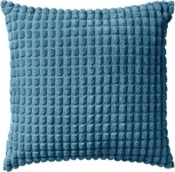 ROME - Sierkussen Uni 45x45 Cm - Provincial Blue - Blauw - Inclusief Binnenvulling