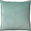 CAITH - Sierkussen Velvet 100% Katoen 50x50 Cm - Jadeite - Lichtgroen - Inclusief Binnenvulling