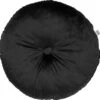 Dutch Decor - OLLY - Sierkussen Rond Velvet 40 Cm - Raven - Zwart