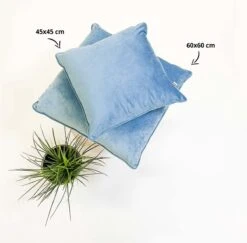 FINN - Kussenhoes Velvet 60x60 Cm - Provincial Blue - Blauw - Exclusief Binnenkussen -Dutch Decor 1200x1181 2