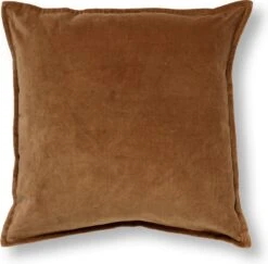 CAITH - Sierkussen Velvet 100% Katoen 50x50 Cm - Tobacco Brown - Bruin - Inclusief Binnenvulling -Dutch Decor 1200x1182 11