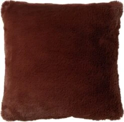 ZAYA - Kussenhoes Unikleur 45x45 Cm - Rocky Road - Bruin - Superzacht - Met Rits