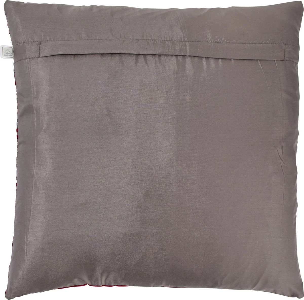 LYRECO - Kussenhoes 45x45 Cm - Donkergrijs - Paars - Rood - Beige - Streepjes - Exclusief Binnenkussen 2 LYRECO - Kussenhoes 45x45 Cm - Donkergrijs - Paars - Rood - Beige - Streepjes - Exclusief Binnenkussen - Afbeelding 2