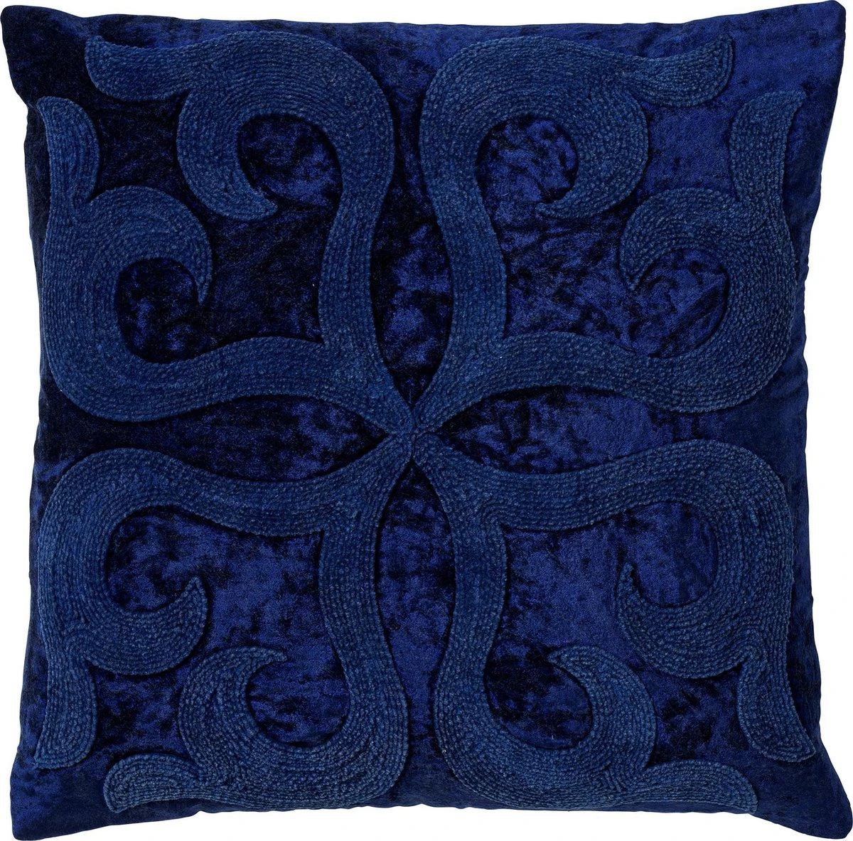 AVALON - Sierkussen Velvet 45x45 Cm Insignia Blue - Blauw - Inclusief Binnenvulling 1 AVALON - Sierkussen Velvet 45x45 Cm Insignia Blue - Blauw - Inclusief Binnenvulling