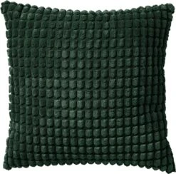 ROME - Kussenhoes Uni 45x45 Cm - Mountain View - Donkergroen - Exclusief Binnenkussen