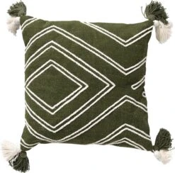 Dutch Decor ZOE - Sierkussen Van Katoen 45x45 Cm Chive - Groen - Inclusief Binnenkussen