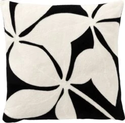 ELINA - Kussenhoes Raven 45x45 Cm - Zwart - Exclusief Binnenkussen