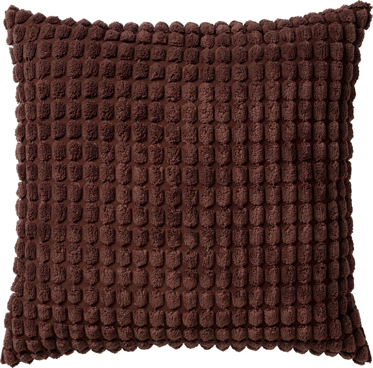 ROME - Kussenhoes Uni 45x45 Cm - Rocky Road - Donkerbruin - Exclusief Binnenkussen 1 ROME - Kussenhoes Uni 45x45 Cm - Rocky Road - Donkerbruin - Exclusief Binnenkussen