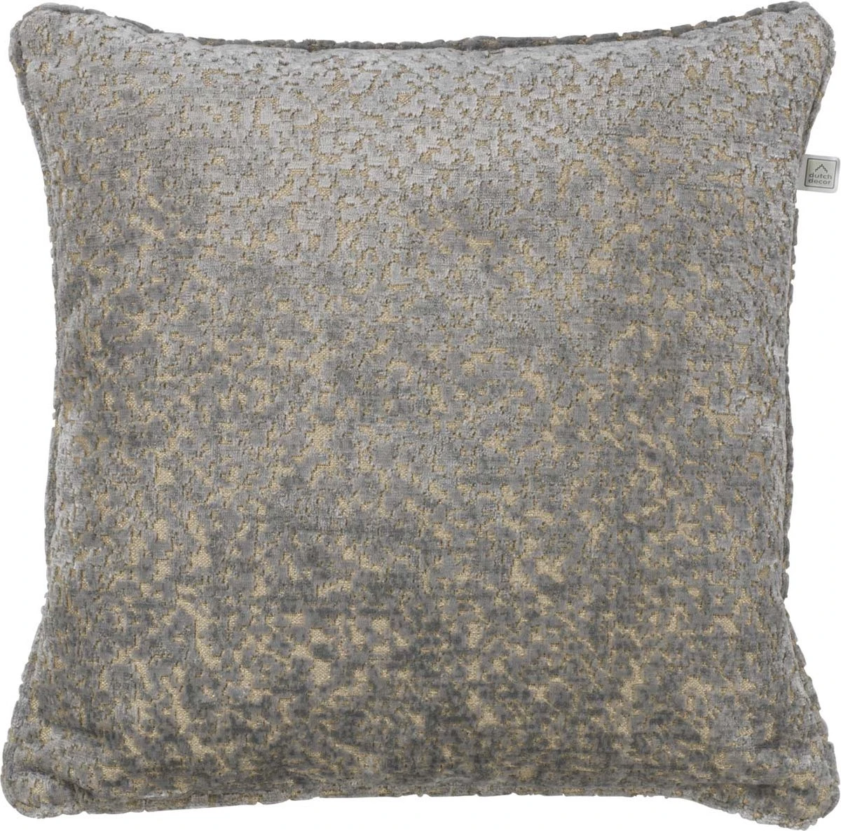 LISE - Kussenhoes 45x45 Cm - Grijs - Mist - Beige - Met Rits 1 LISE - Kussenhoes 45x45 Cm - Grijs - Mist - Beige - Met Rits