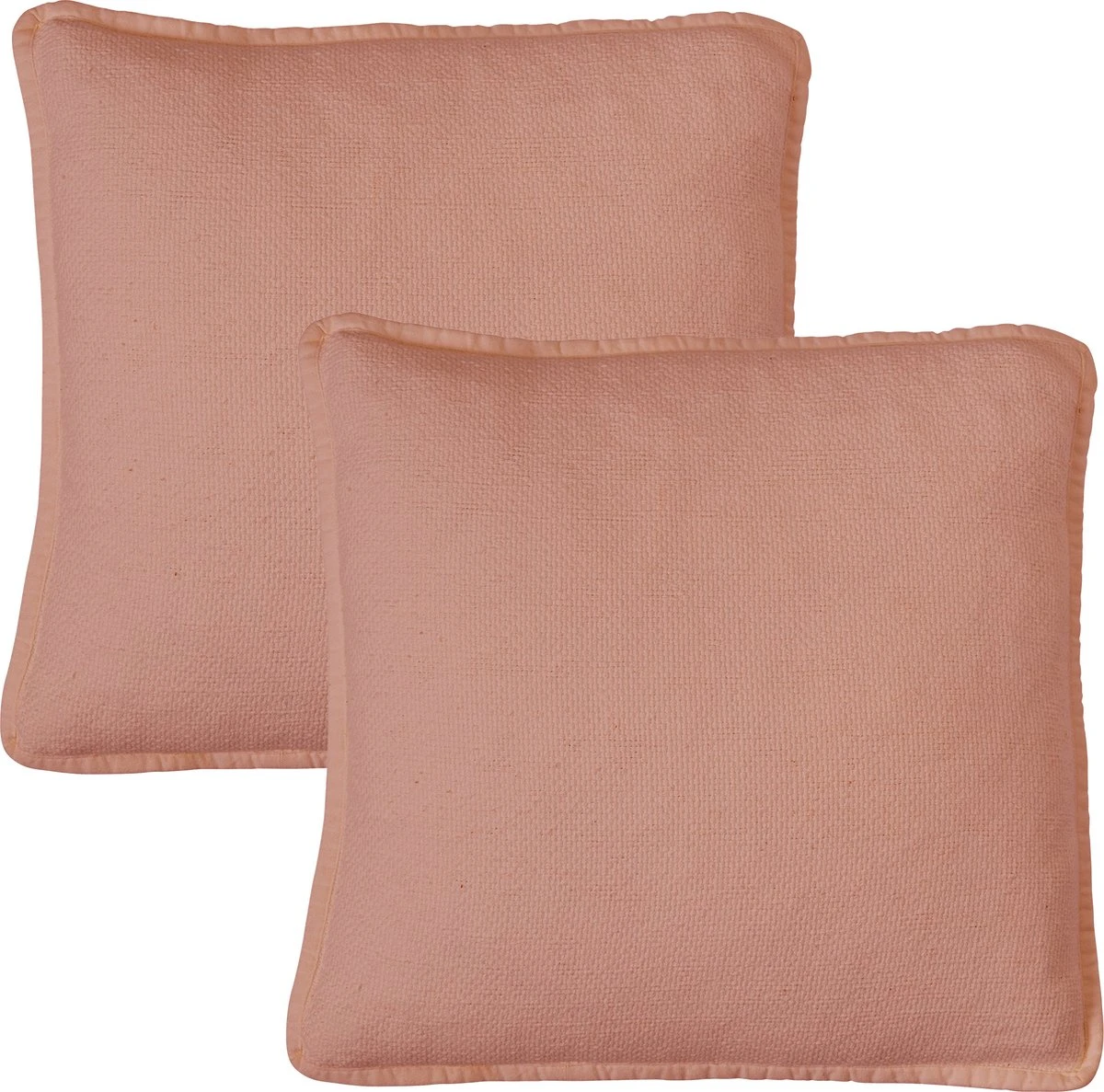 Set Van 2 Kussenhoezen - Dutch Decor BOWIE - 45x45 Cm - Unikleur Katoen - Muted Clay - Roze 1 Set Van 2 Kussenhoezen - Dutch Decor BOWIE - 45x45 Cm - Unikleur Katoen - Muted Clay - Roze