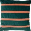 PEMM - Kussenhoes Sierkussen Velvet 45x45 Cm - Sagebrush Green - Groen - Roze Strepen - Color Blocking - Met Rits