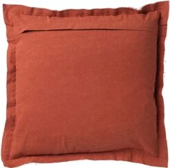 BURTO - Sierkussen Van Gewassen Katoen Potters Clay 60x60 Cm - Oranje - Inclusief Binnenvulling -Dutch Decor 1200x1187 9