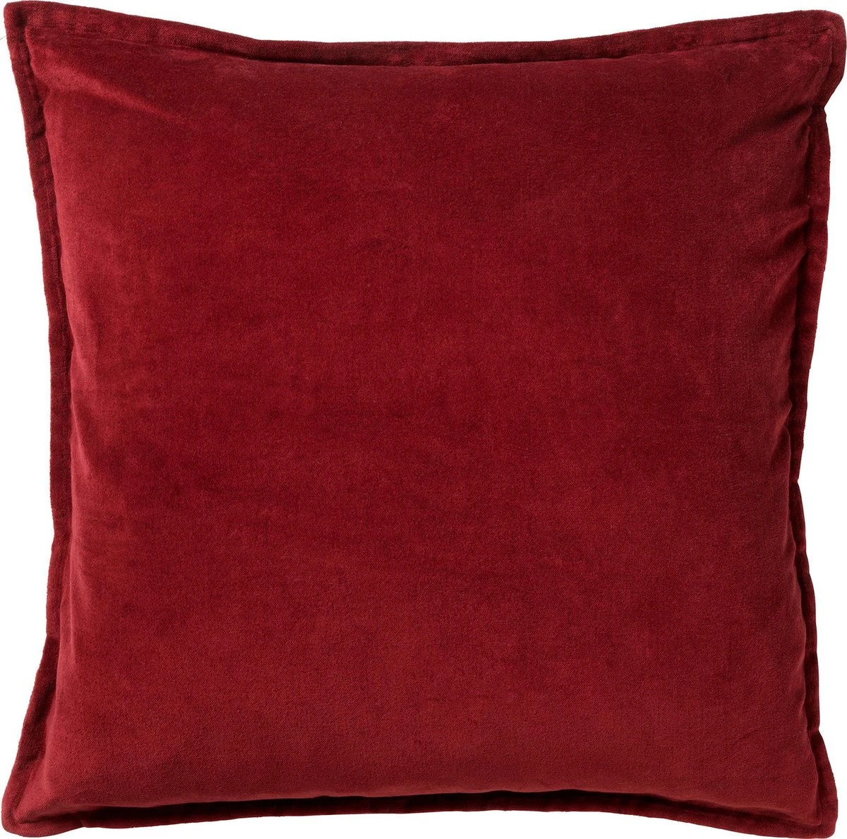 CAITH - Sierkussen Velvet 100% Katoen 50x50 Cm - Merlot - Rood - Inclusief Binnenvulling 1 CAITH - Sierkussen Velvet 100% Katoen 50x50 Cm - Merlot - Rood - Inclusief Binnenvulling