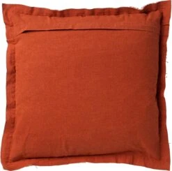 BURTO - Sierkussen Van Gewassen Katoen Potters Clay 60x60 Cm - Oranje - Inclusief Binnenvulling -Dutch Decor 1200x1188 9