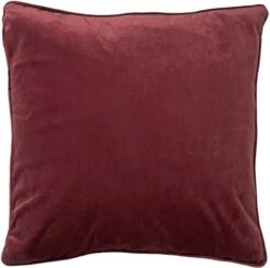 FINN - Sierkussen Velvet 45x45 Cm - Merlot - Rood - Inclusief Binnenvulling