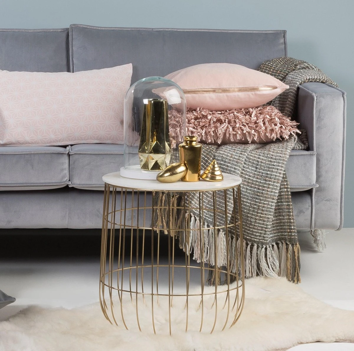 Dutch Decor - VIVAN - Plaid 130x180 Cm - Kleur Mist / Grijs - Deken 6 Dutch Decor - VIVAN - Plaid 130x180 Cm - Kleur Mist / Grijs - Deken - Afbeelding 6