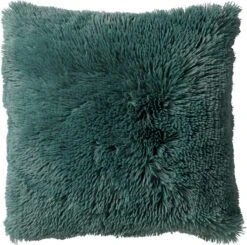 FLUFFY - Kussenhoes Unikleur 45x45 Cm - Sagebrush Green - Groen - Exclusief Binnenkussen