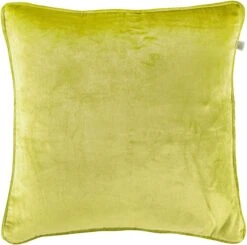 FLUWEEL - Kussenhoes 45x45 Cm - Lime - Geel - Exclusief Binnenkussen