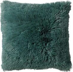 FLUFFY - Sierkussen Unikleur 60x60 Cm - Sagebrush Green - Groen - Inclusief Binnenkussen