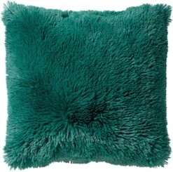 FLUFFY - Kussenhoes Unikleur 45x45 Cm - Galapagos Green - Groen - Met Rits