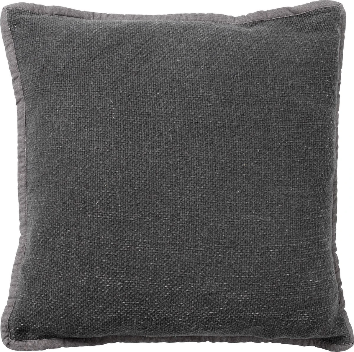 BOWIE - Kussenhoes Gewassen Katoen 45x45 Cm - Charcoal Gray - Antraciet - Exclusief Binnenkussen 1 BOWIE - Kussenhoes Gewassen Katoen 45x45 Cm - Charcoal Gray - Antraciet - Exclusief Binnenkussen