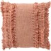 FARA- Sierkussen 45x45 Cm Muted Clay - Roze - Inclusief Binnenvulling