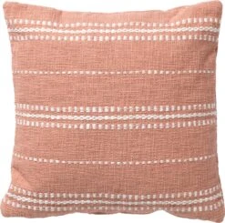 RIZA - Kussenhoes Van Katoen 45x45 Cm Muted Clay - Roze - Exclusief Binnenkussen