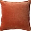 CAITH - Kussenhoes Velvet 100% Katoen 50x50 Cm - Potters Clay - Oranje / Terracotta - Exclusief Binnenkussen