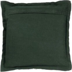 BURTO - Sierkussen Van Gewassen Katoen Mountain View 60x60 Cm - Groen - Inclusief Binnenkussen -Dutch Decor 1200x1193 22