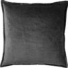 CAITH - Sierkussen Velvet 100% Katoen 50x50 Cm - Charcoal Gray - Antraciet - Inclusief Binnenvulling