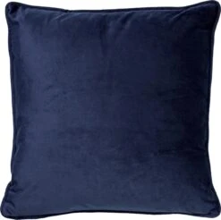 FINN - Sierkussen Velvet 45x45 Cm - Insignia Blue - Donkerblauw - Inclusief Binnenvulling
