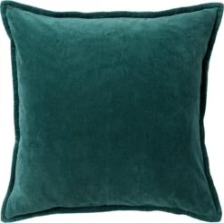 CAITH - Sierkussen Velvet 100% Katoen 50x50 Cm - Sagebrush Green - Groen - Inclusief Binnenvulling