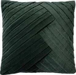 GIDI - Sierkussen Velvet 45x45 Cm Mountain View - Donkergroen - Inclusief Binnenvulling