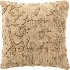 HOJA - Sierkussen 45x45 Cm Semolina - Beige - Inclusief Binnenvulling